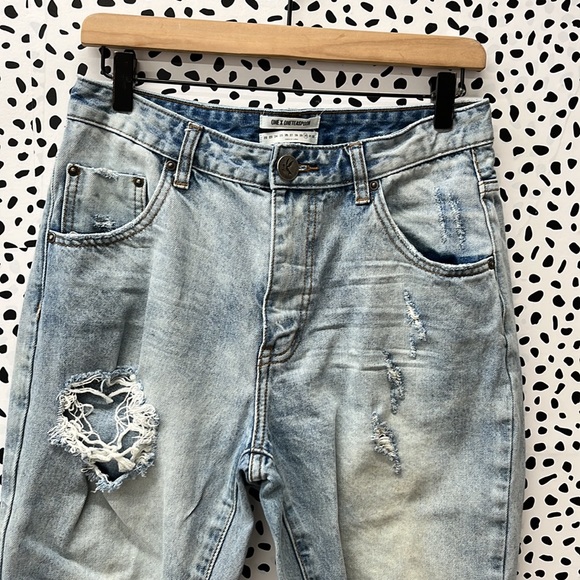 One Teaspoon High Waist Freebird Distressed Jeans - Picture 3 of 9